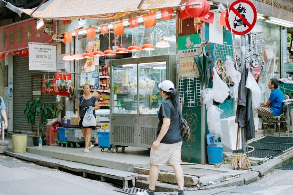 Small local shop storefront on a street, the kind of business that needs to appear on Google Maps